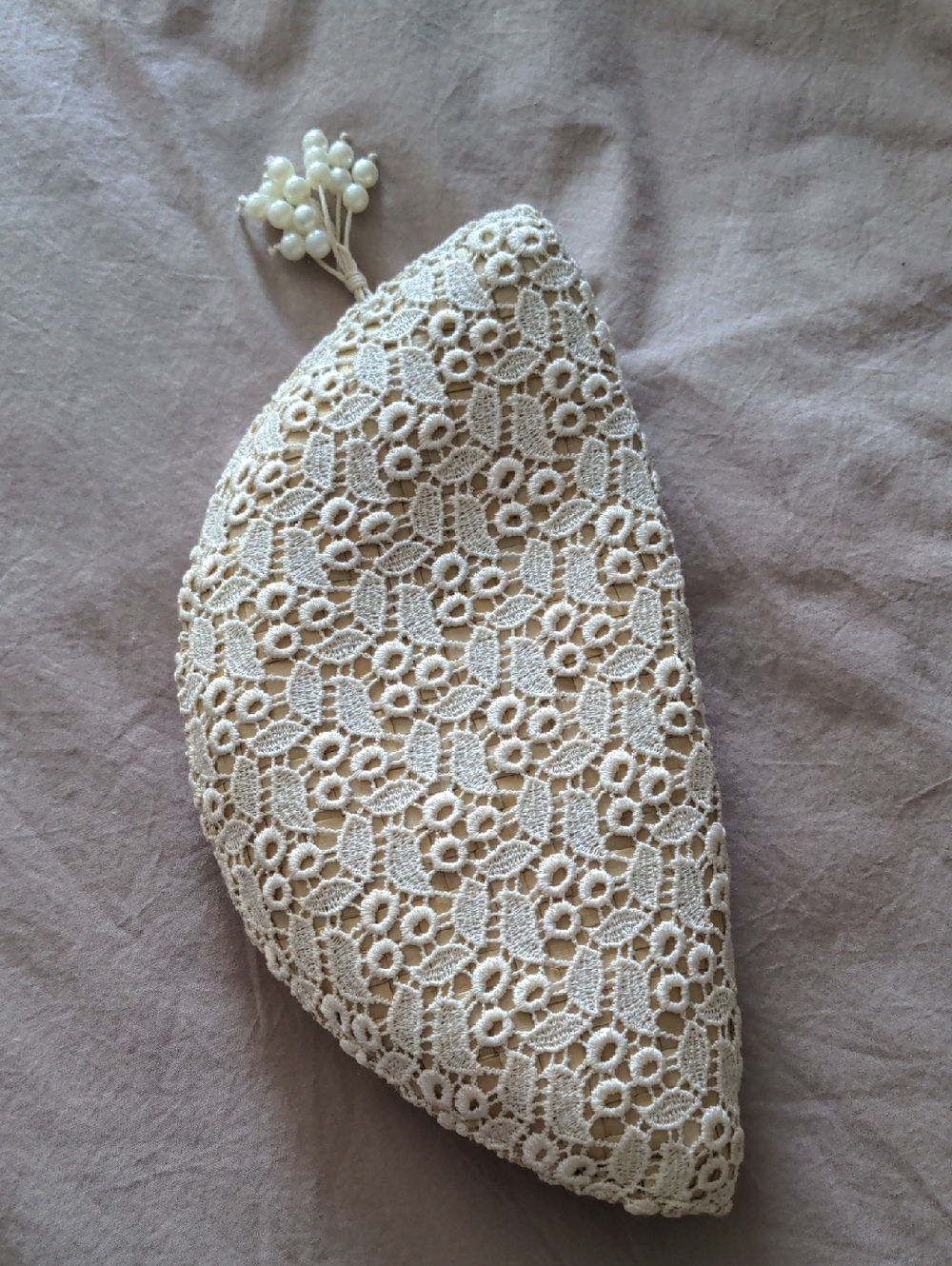 Handmade Half-moon Clutch with Zipper and Pocket by Island Girl, Lined Woven